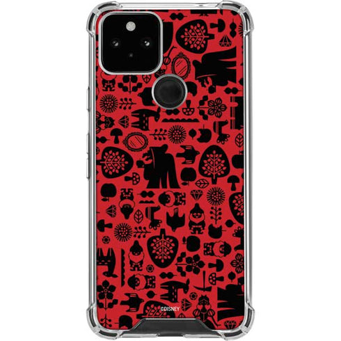 Disney Snow White Icon Pattern Google Pixel 5 Clear Case